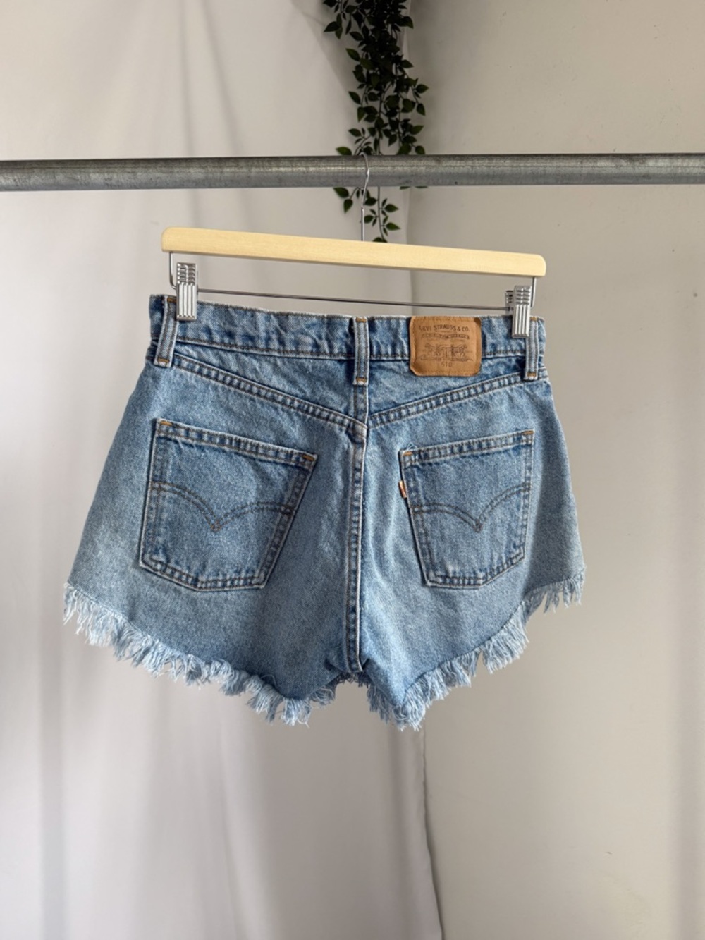 Levi's Light Blue Denim Cutoff Shorts - Classic High Rise